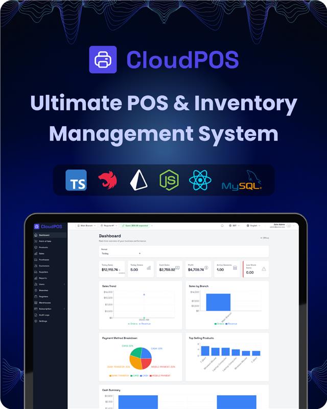 CloudPOS - Ultimate SaaS POS, Sales, Purchase & Inventory Management System - 1
