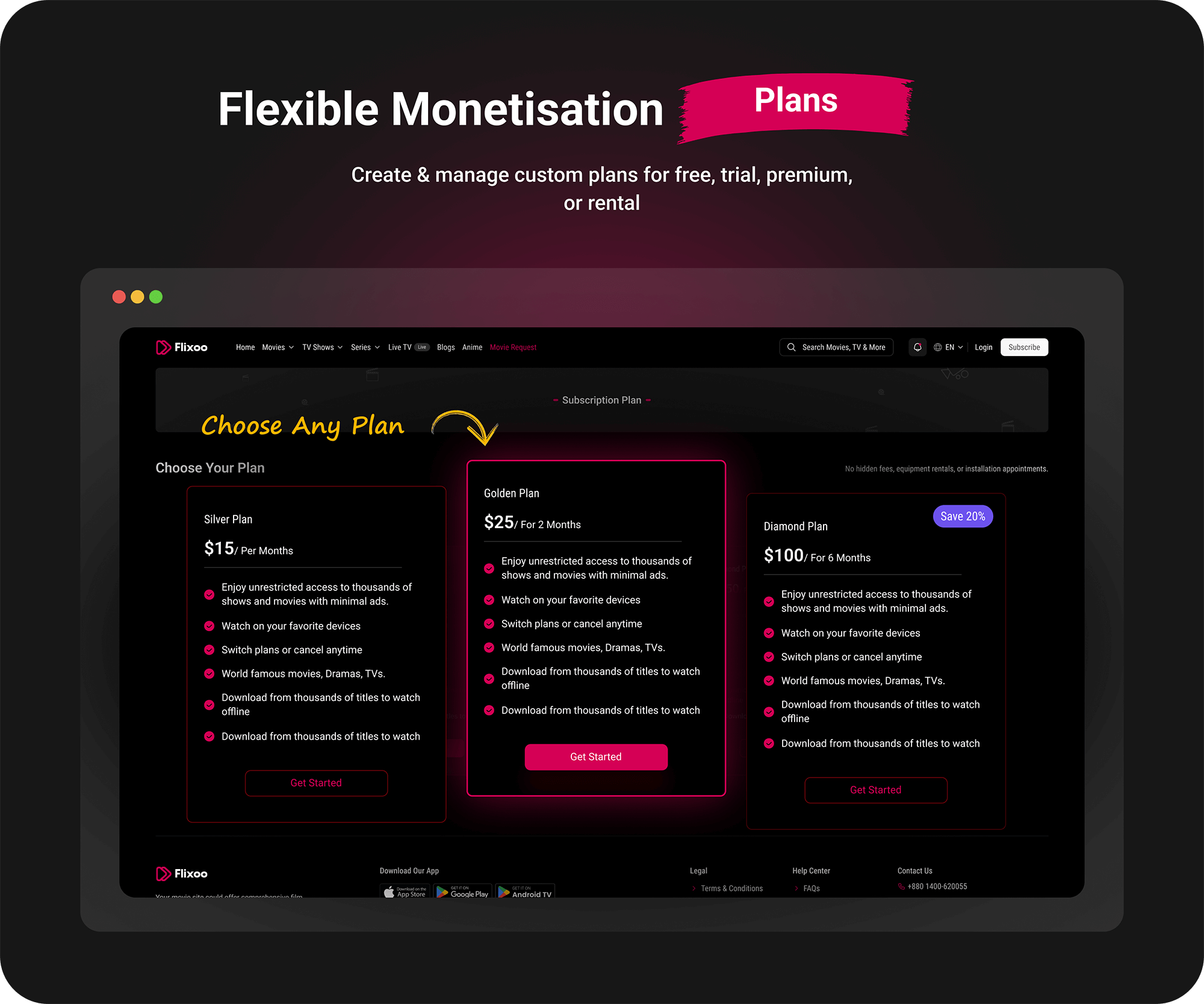 Flixoo Plan & Subscription Management