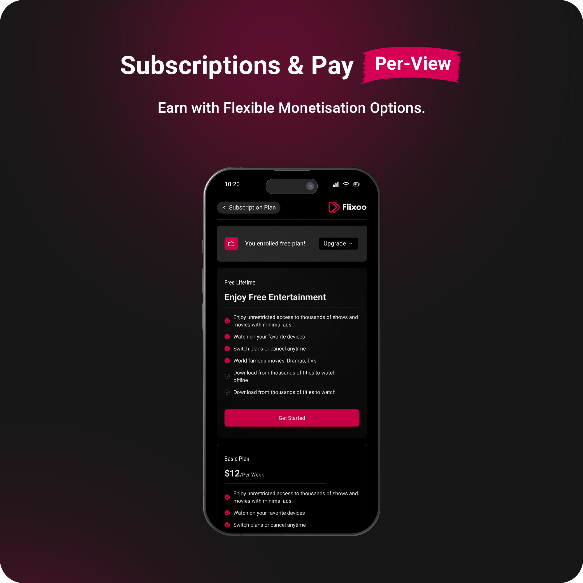Flixoo Subscriptions and Pay-Per-View