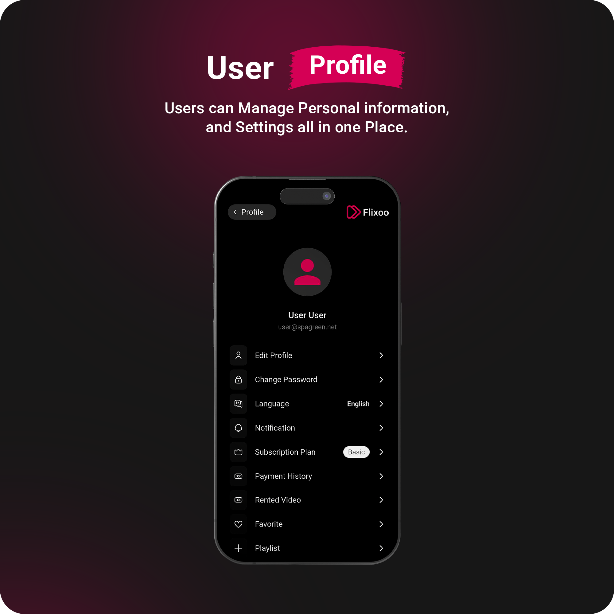 Flixoo User Profile
