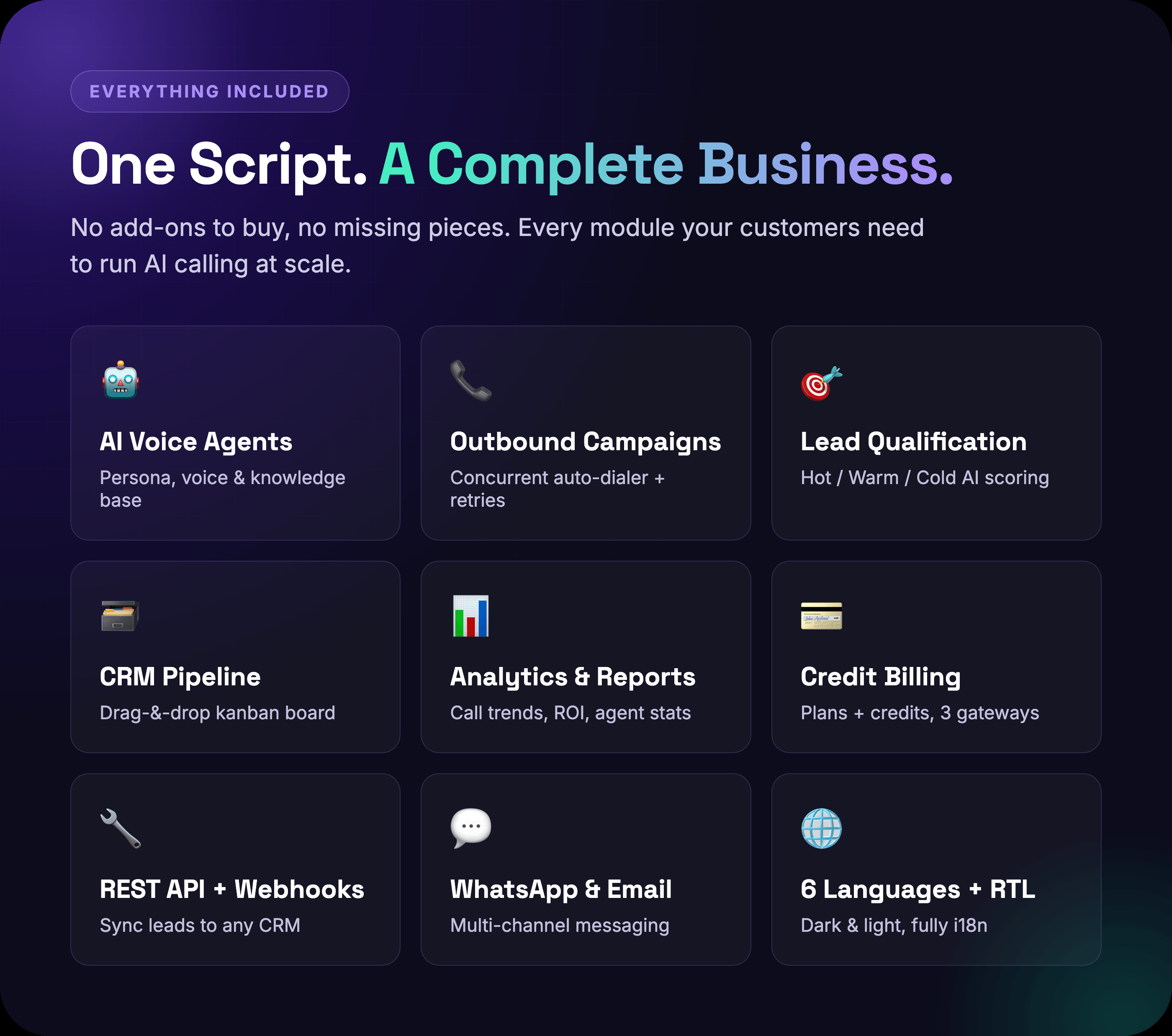 CallMineAI feature highlights at a glance