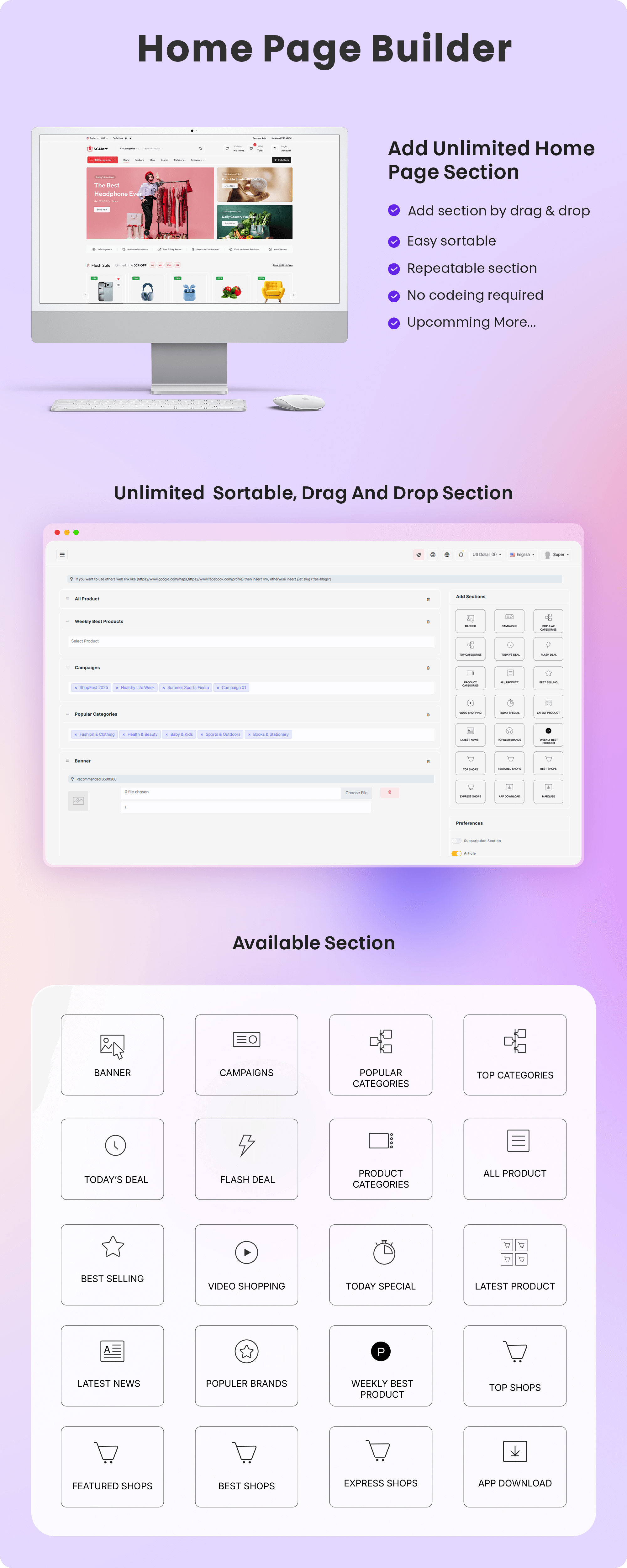 Home Page Builder