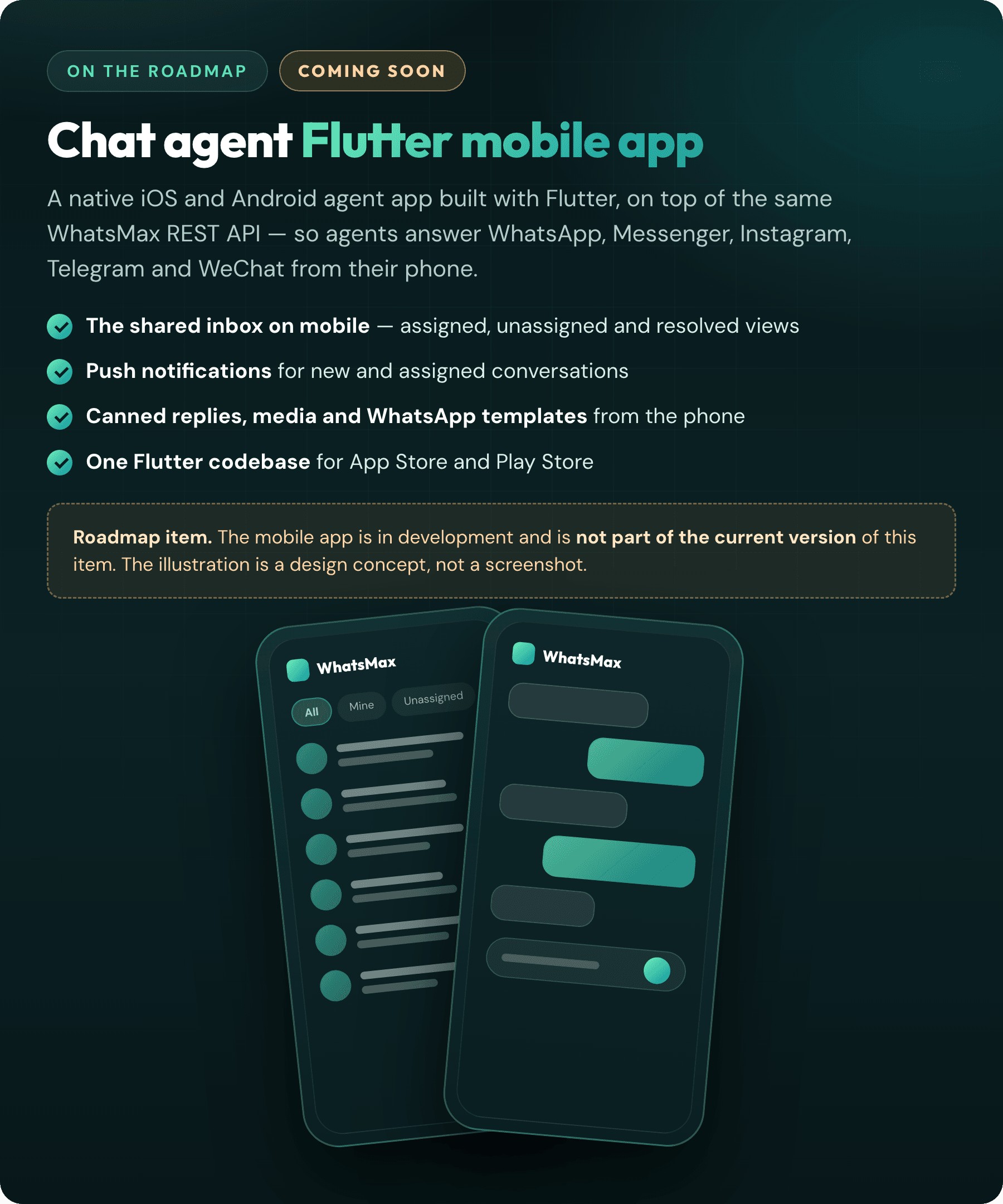 Chat agent Flutter mobile app - coming soon