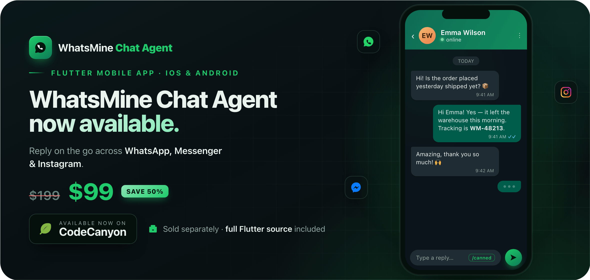 WhatsMine — AI Omnichannel Marketing, Automation & Chatbot SaaS (WhatsApp, Messenger, SMS & Email)